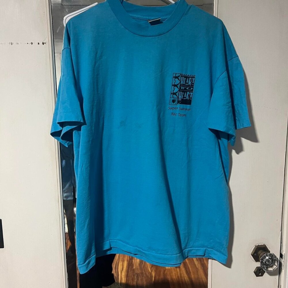 Vintage blue Summer Rec Team Tee SINGLE STITCH
